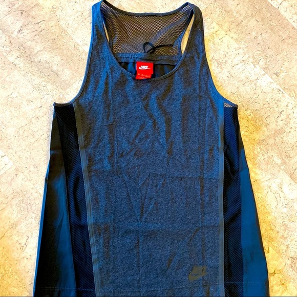 Nike Womens Bonded Tank Top Size XS Heather Black on Black 726023 032 - Picture 1 of 6
